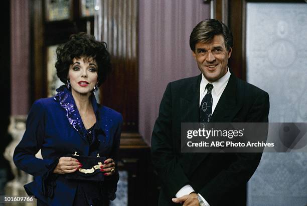 DYNASTY - "The Reunion" - Airdate October 20, 1991. (Photo by ABC Photo Archives/Disney General Entertainment Content via Getty Images) JOAN COLLINS;JEROEN KRABBE