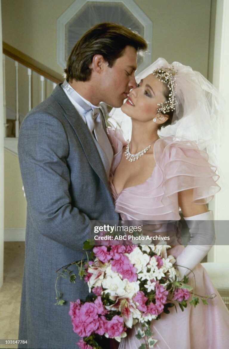 THE COLBYS - "The Wedding" - Airdate March 20, 1986. (Photo by ABC Photo Archives/Disney General Entertainment Content via Getty Images) JOHN JAMES;EMMA SAMMS