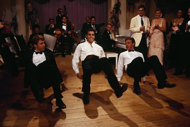 THE COLBYS - "The Gala" - Airdate October 30, 1986. (Photo by ABC Photo Archives/Disney General Entertainment Content via Getty Images) MAXWELL CAULFIELD;ADRIAN PAUL;JOHN JAMES