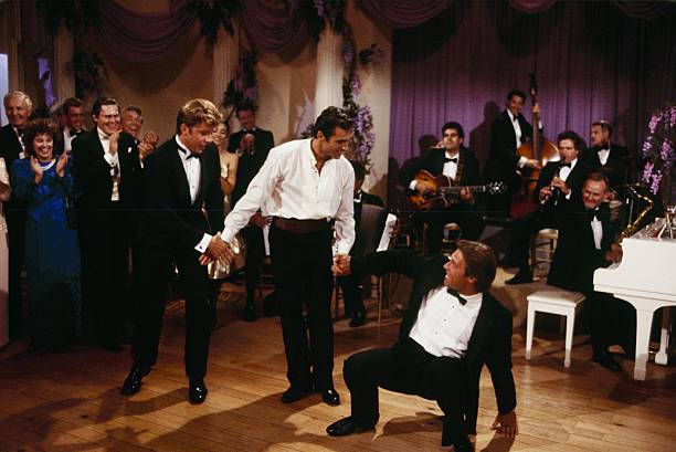THE COLBYS - "The Gala" - Airdate October 30, 1986. (Photo by ABC Photo Archives/Disney General Entertainment Content via Getty Images) MAXWELL CAULFIELD;ADRIAN PAUL;JOHN JAMES