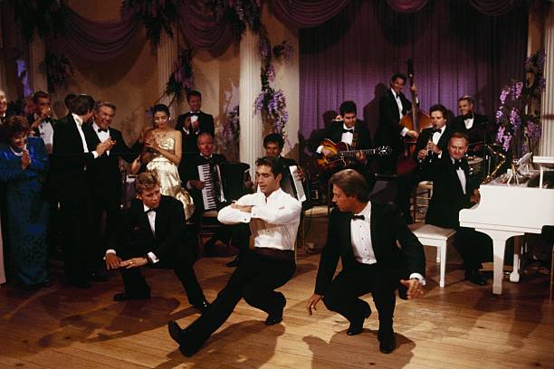 THE COLBYS - "The Gala" - Airdate October 30, 1986. (Photo by ABC Photo Archives/Disney General Entertainment Content via Getty Images) MAXWELL CAULFIELD;ADRIAN PAUL;JOHN JAMES