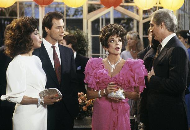 DYNASTY - "The Garage" - Airdate: March 11, 1987. (Photo by ABC Photo Archives/Disney General Entertainment Content via Getty Images)DIAHANN CARROLL;MICHAEL NADER;JOAN COLLINS;JON CYPHER