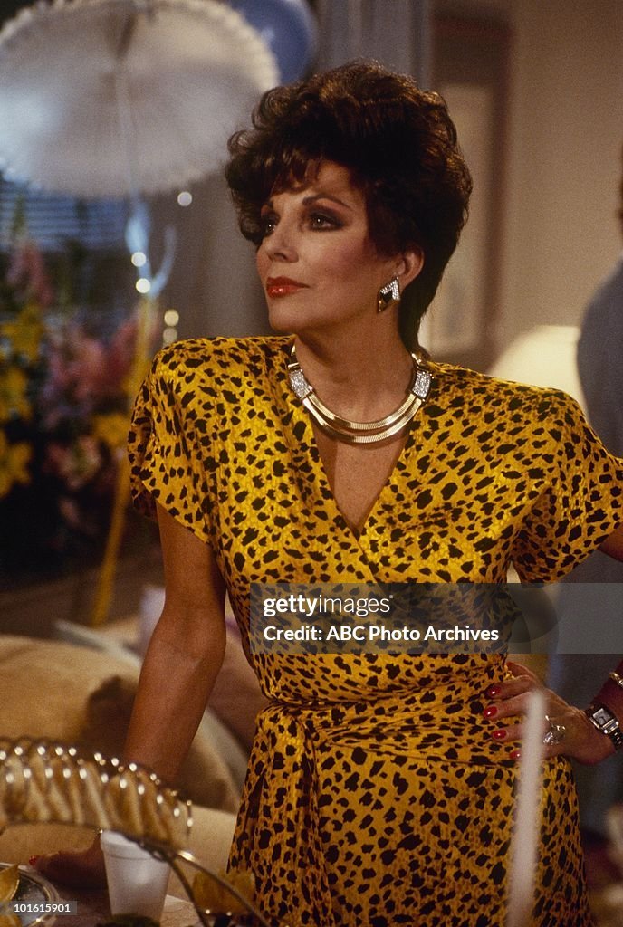DYNASTY - "The Shower" - Airdate March 18, 1987. (Photo by ABC Photo Archives/Disney General Entertainment Content via Getty Images) JOAN COLLINS