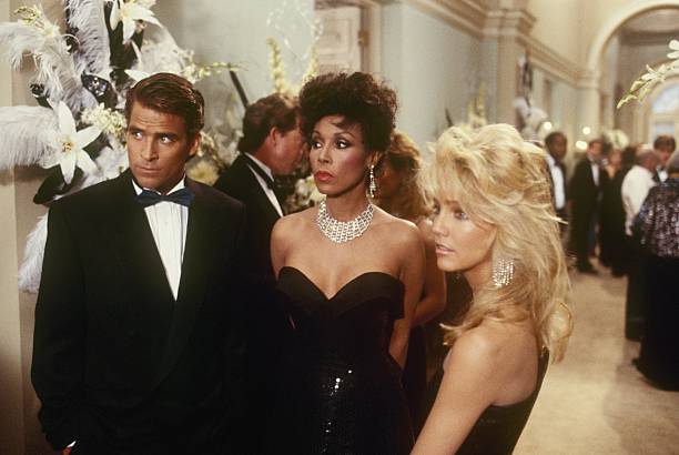 DYNASTY - "The Ball" - Airdate December 17, 1986. (Photo by ABC Photo Archives/Disney General Entertainment Content via Getty Images) TED MCGINLEY;DIAHAN CARROLL;HEATHER LOCKLEAR
