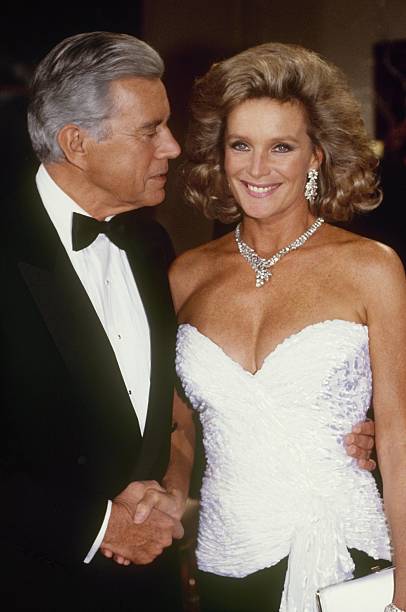 DYNASTY - "The Ball" - Airdate December 17, 1986. (Photo by ABC Photo Archives/Disney General Entertainment Content via Getty Images) JOHN FORSYTHE;LINDA EVANS