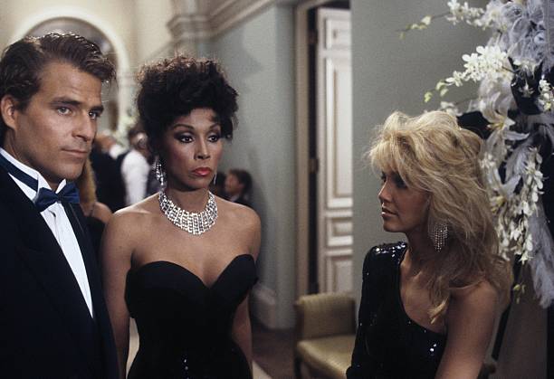 DYNASTY - "The Ball" - Airdate: December 17, 1986. (Photo by ABC Photo Archives/Disney General Entertainment Content via Getty Images)TED MCGINLEY;DIAHANN CARROLL;HEATHER LOCKLEAR
