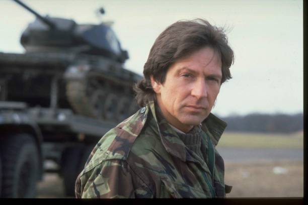Actor Michael Brandon in character as Lieutenant James Dempsey for the 'Extreme Prejudice' episode of crime drama Dempsey And Makepeace, circa 1986. (Photo by TV Times via Getty Images)