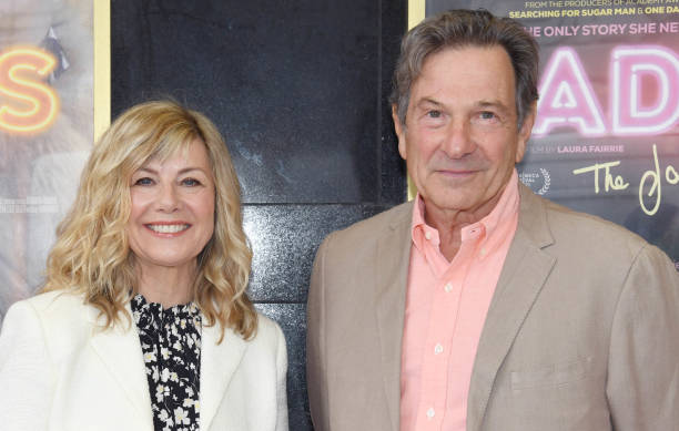 LONDON, ENGLAND - JULY 01: Glynis Barber and Michael Brandon attend the "Lady Boss: The Jackie Collins' Story" UK Premiere at The Curzon Mayfair on July 01, 2021 in London, England. (Photo by Stuart C. Wilson/Getty Images)