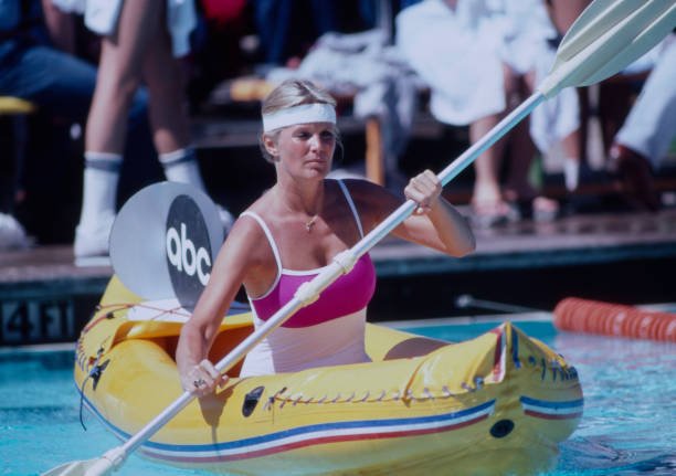 Malibu, CA - 1981: Linda Evans appearing in the ABC tv special 'Battle of the Network Stars X'. (Photo by American Broadcasting Companies via Getty Images)