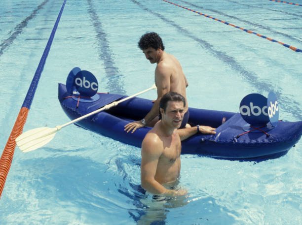Actor Geoffrey Scott attends the taping of The Battle Of The Network Stars on April 23, 1983 at Pepperdine University in Malibu, California. (Photo by Ron Galella, Ltd./Ron Galella Collection via Getty Images)