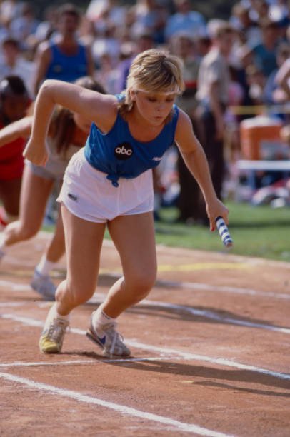 Malibu, CA - 1983: Lisa Hartman appearing on the ABC tv special 'Battle of the Network Stars XIV', at Pepperdine University. (Photo by Bob Long /American Broadcasting Companies via Getty Images)