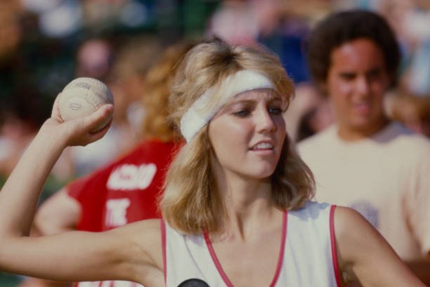Malibu, CA - 1984: Heather Locklear appearing on the ABC tv special 'Battle of the Network Stars XIV', at Pepperdine University. (Photo by George Long /American Broadcasting Companies via Getty Images)