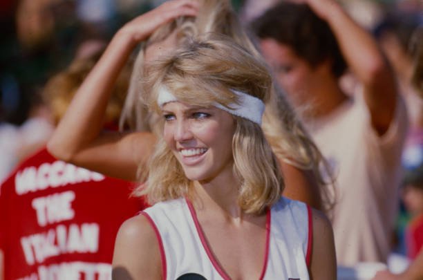 Malibu, CA - 1984: Heather Locklear appearing on the ABC tv special 'Battle of the Network Stars XIV', at Pepperdine University. (Photo by George Long /American Broadcasting Companies via Getty Images)