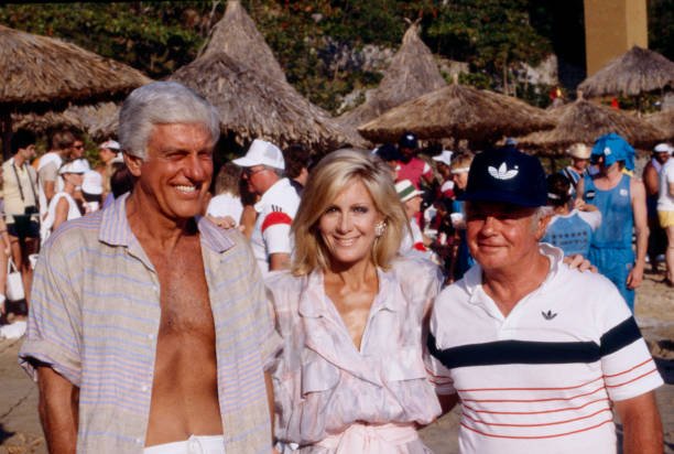 Unspecified - 1985: (L-R) Dick Van Dyke, Joan Van Ark, Earl Weaver appearing on the ABC tv special 'Battle of the Network Stars XVIII'. (Photo by Bob D'Amico /American Broadcasting Companies via Getty Images)