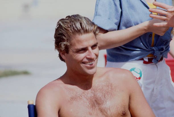 Unspecified - 1985: Ted McGinley appearing on the ABC tv special 'Battle of the Network Stars XVIII'. (Photo by Bob D'Amico /American Broadcasting Companies via Getty Images)