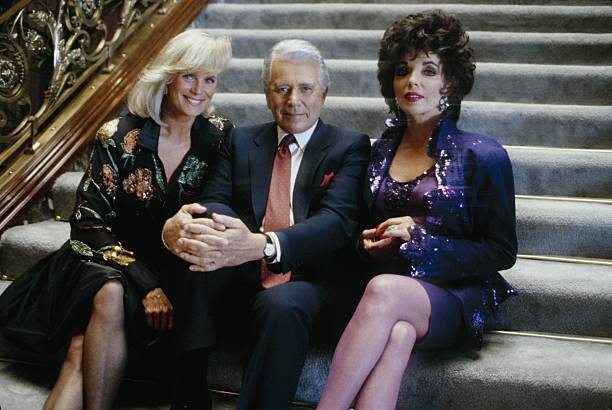 DYNASTY - "The Reunion" - Airdate October 20, 1991. (Photo by ABC Photo Archives/Disney General Entertainment Content via Getty Images) LINDA EVANS;JOHN FORSYTHE;JOAN COLLINS
