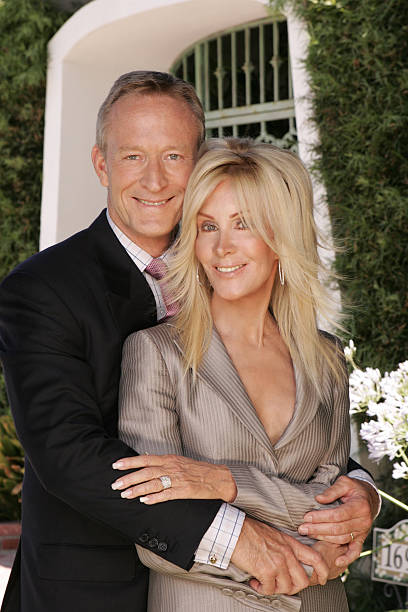 LOS ANGELES - JUNE 21:  Joan Van Ark and Ted Shackelford, who played Valene Ewing Gibson Waleska and Gary Ewing respectively, are among the original cast members reuniting for a new entertainment special KNOTS LANDING REUNION: TOGETHER AGAIN, at the infamous cul-de-sac to celebrate and reminisce about the days they spent on the long-running series, to be broadcast Friday, Dec. 2 (9:00-11:00 PM, ET/PT) on the CBS Television Network.  (Photo by Cliff Lipson/CBS Photo Archive via Getty Images)