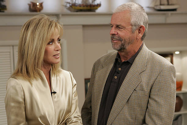LOS ANGELES - JUNE 20:  Members of the original cast gather for the KNOTS LANDING REUNION: TOGETHER AGAIN, scheduled for future broadcast on the CBS Television Network. Pictured here: Donna Mills and William Devane.  (Photo by Cliff Lipson/CBS Photo Archive via Getty Images)