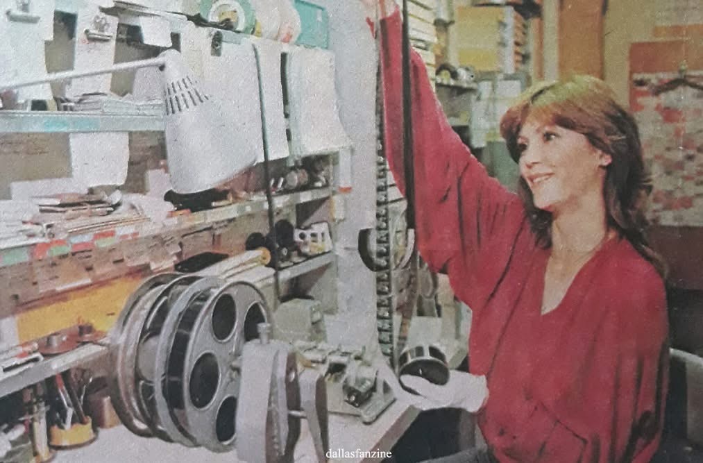 Victoria Principal behind the scene